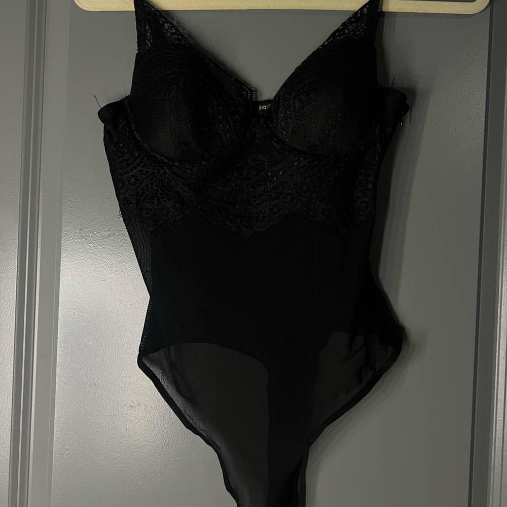 Lace bodysuit with padded bust